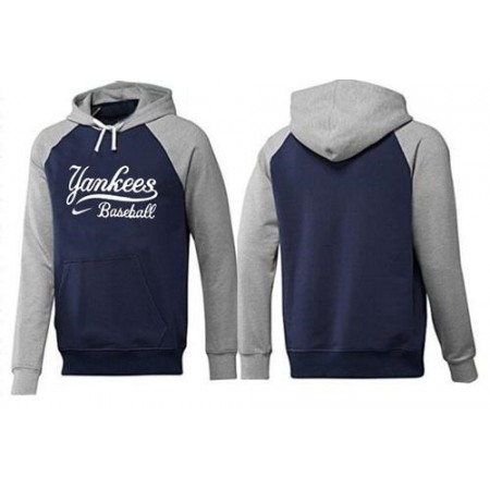 New York Yankees Pullover Hoodie Dark Blue & Grey