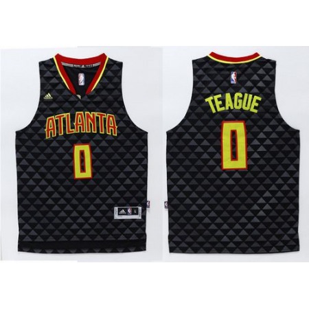 Hawks #0 Jeff Teague Black Swingman Stitched NBA Jersey