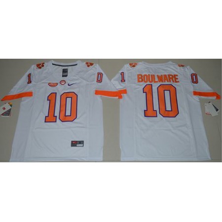 Tigers #10 Ben Boulware White Limited Stitched NCAA Jersey