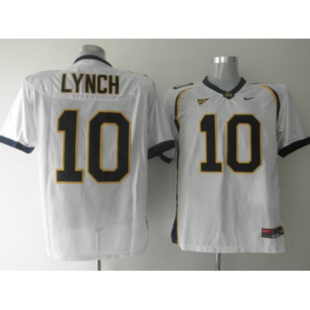 Golden Bears #10 Marshawn Lynch White Stitched NCAA Jersey