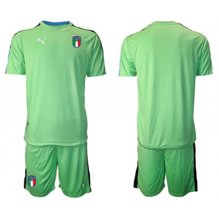 Men's Italy Blank Green Goalkeeper Soccer Jersey Suit