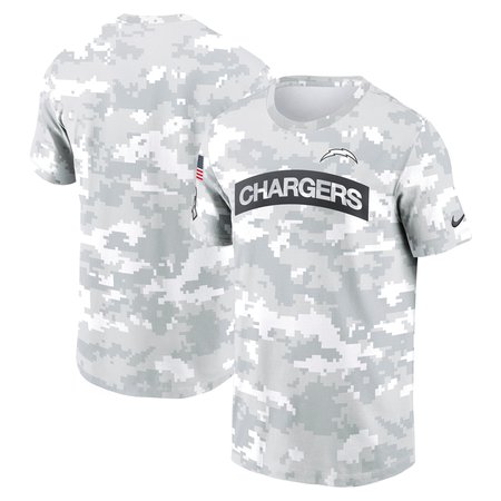 Men's Los Angeles Chargers Nike Arctic Camo 2024 Salute To Service Performance T-Shirt