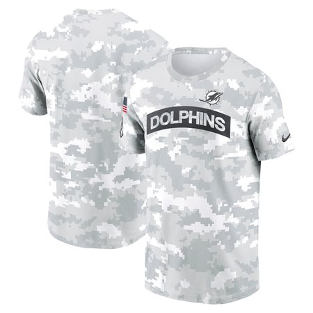 Men's Miami Dolphins Nike Arctic Camo 2024 Salute To Service Performance T-Shirt