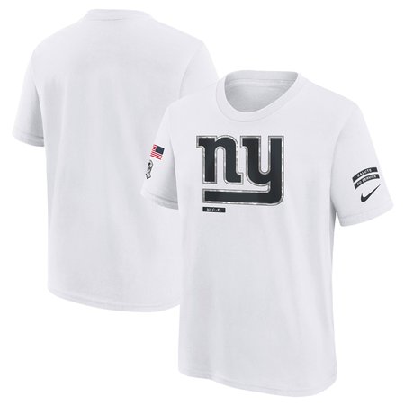 Youth New York Giants Nike White 2024 Salute To Service T-Shirt